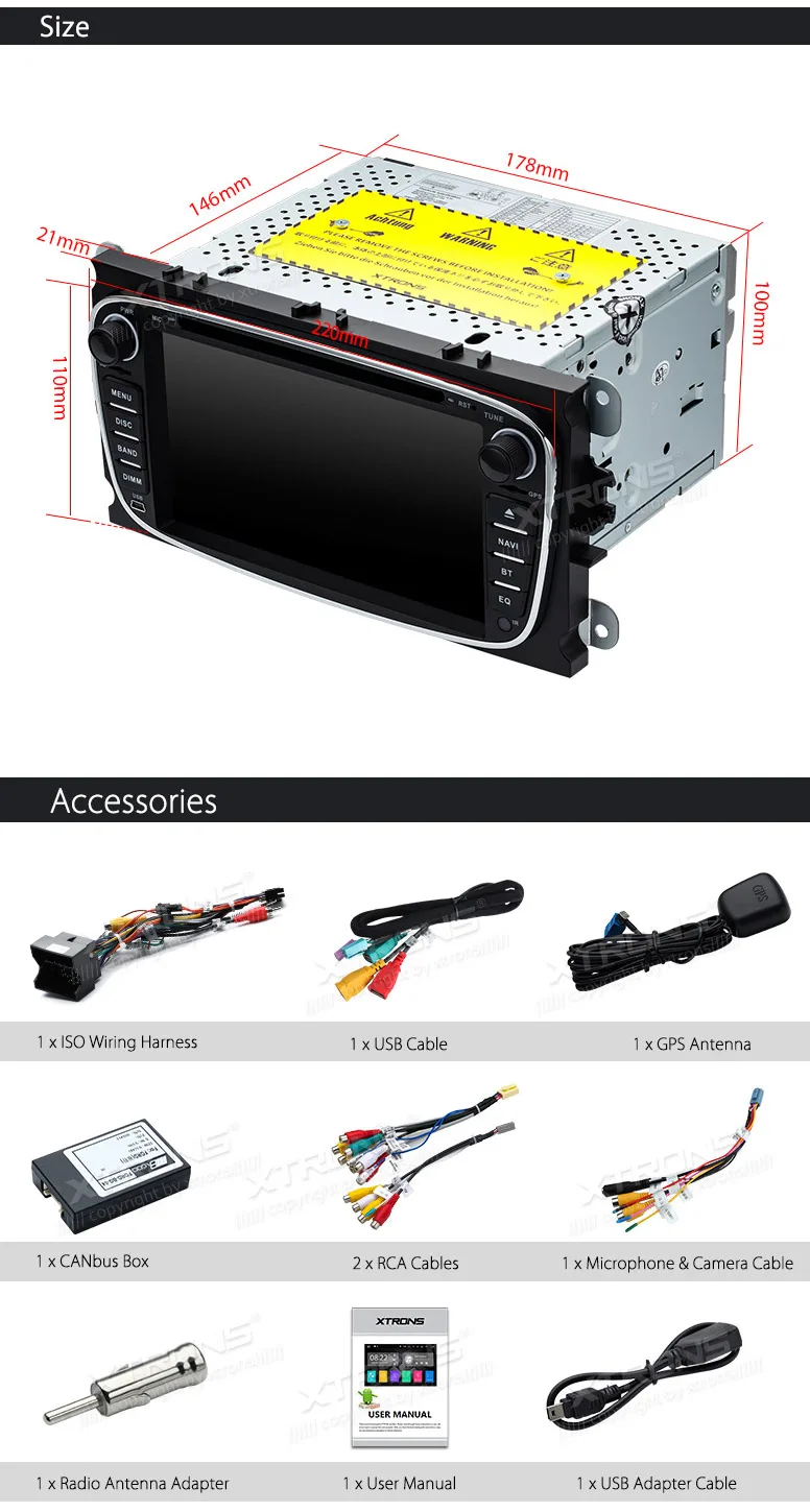 Perfect 2 Din 7" HD Android 7.1 Radio GPS HDMI Car DVD Player for Ford Galaxy II Kuga / Focus II C-Max S-Max 2008 2009 2010 2011 26 Perfect 2 Din 7" HD Android 7.1 Radio GPS HDMI Car DVD Player for Ford Galaxy II Kuga / Focus II C-Max S-Max 2008 2009 2010 2011 26