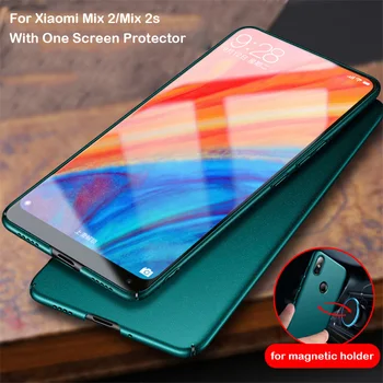

Full Protective PC Metal Case for Xiaomi Mi Mix 2s Case Hard Thin Slim Car magnet Cover for Xiaomi mi mix 2s Mix 2 MIX2S