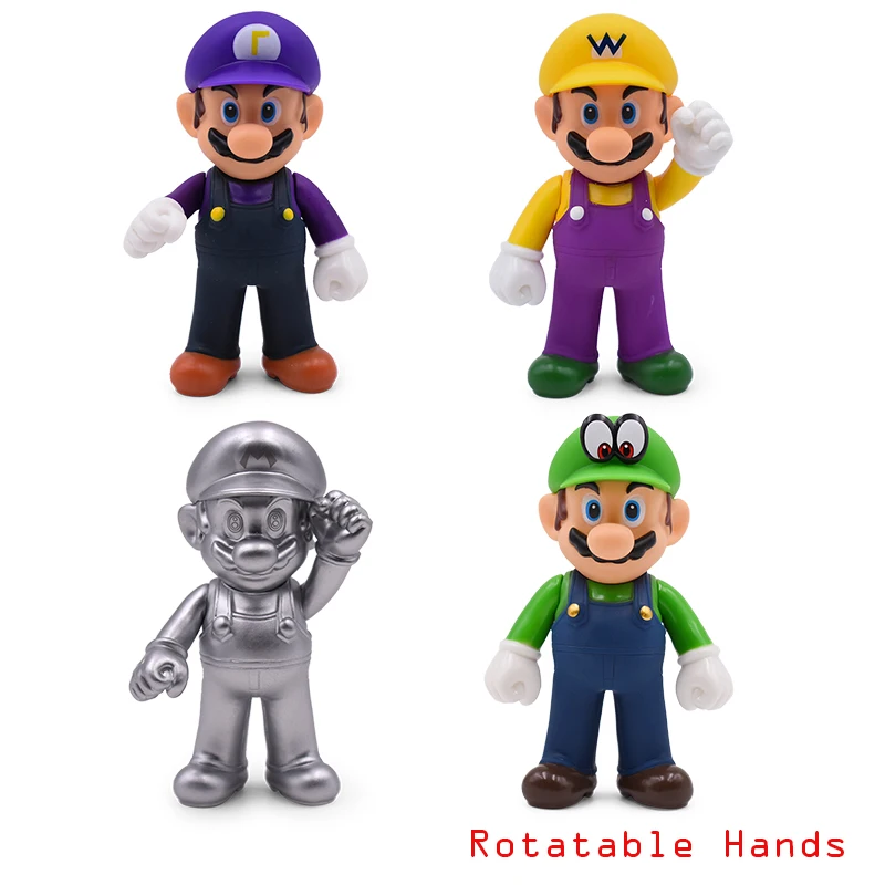 

12.5cm Super Mario Figures Toys Super Mario Bros Bowser Luigi Mario Maker Odyssey PVC Action Figure Model Dolls Toy