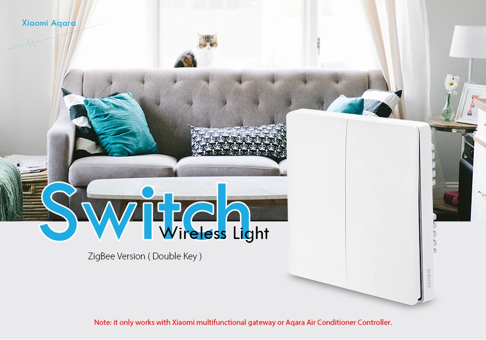 Aqara настенный светильник-переключатель ZigBee версия одиночного огня/нулевого огня/приложение для беспроводного переключателя дистанционного управления Xiaomi Smart Home комплекты
