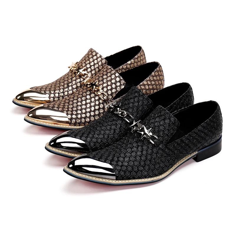 

Luxury men's shoes original single Brock carved leather British business dress casual shoes pointed wedding men's shoes