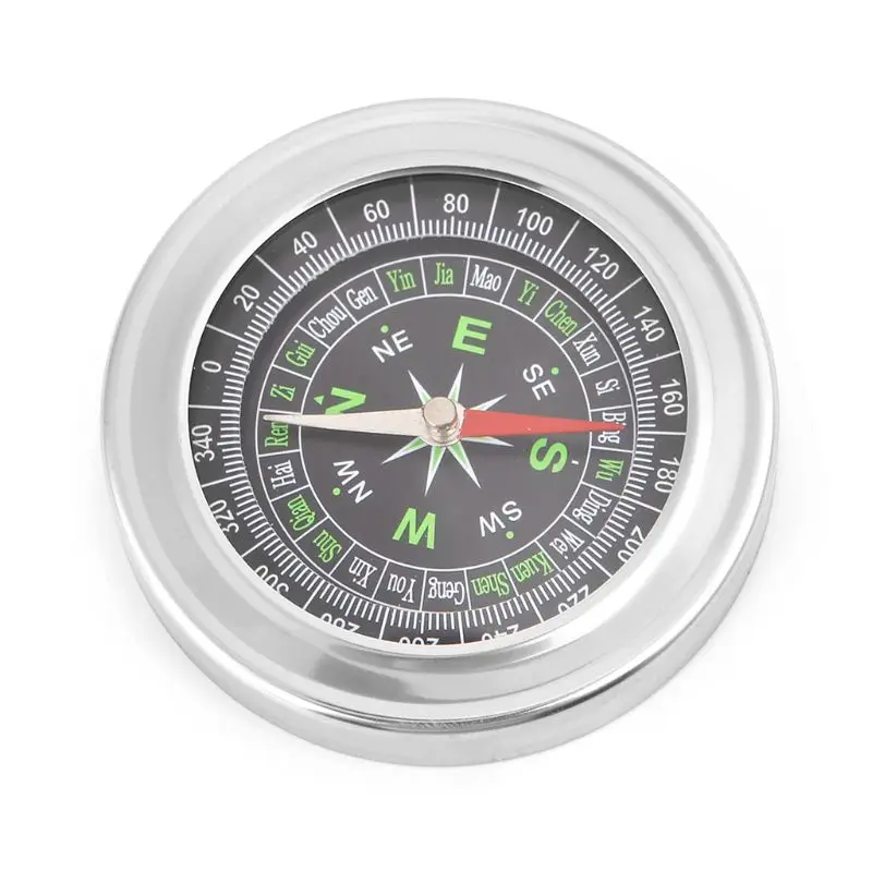 Stainless Steel Compass Outdoor Camping Hiking Pocket Portable