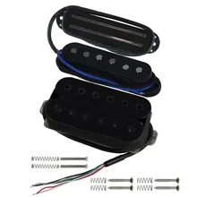 FLEOR 3 шт. Двойной Горячий рельс и одна катушка и двойная катушка Humbucker Alnico 5 Пикап для шеи/середины/моста гитары пикап, черный