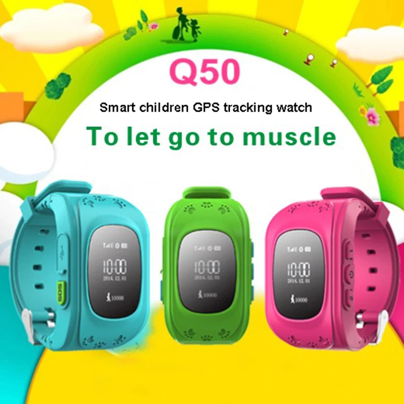 Q50 Smart Children GPS Tracking Watch SOS Call SIM Card for Android IOS Bluetooth Kids Smartwatch Waterproof Sport Bracelet