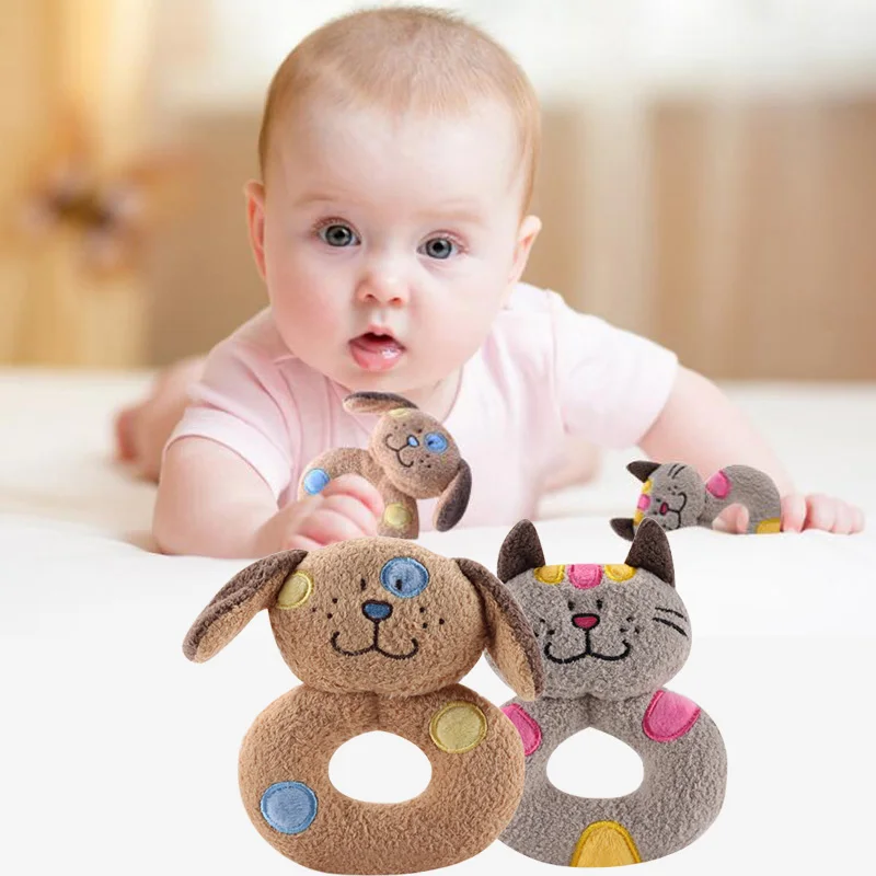 

New baby rattle 0-1 year old animal rattle doll baby comfort plush gift toys