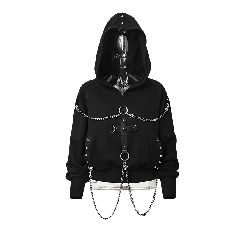 Winter Steampunk Gothic Women Hooded Sweatshirts Casual