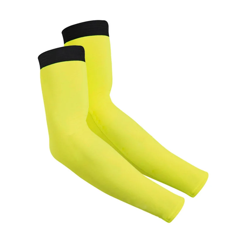 New Men Cycling Running Bicycle UV Sun Protection Cuff Cover Protective Black Yellow Blue Bike Sport Arm Warmers Sleeves 3