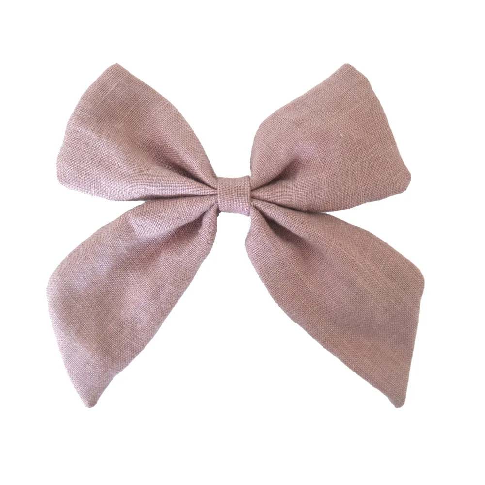 Cotton Linen Fabric Hair Bows Boutique Hair Clips Sailor Bow Barrettes Hairgrips Baby Girls Women Hair Accessories Headwear head accessories female