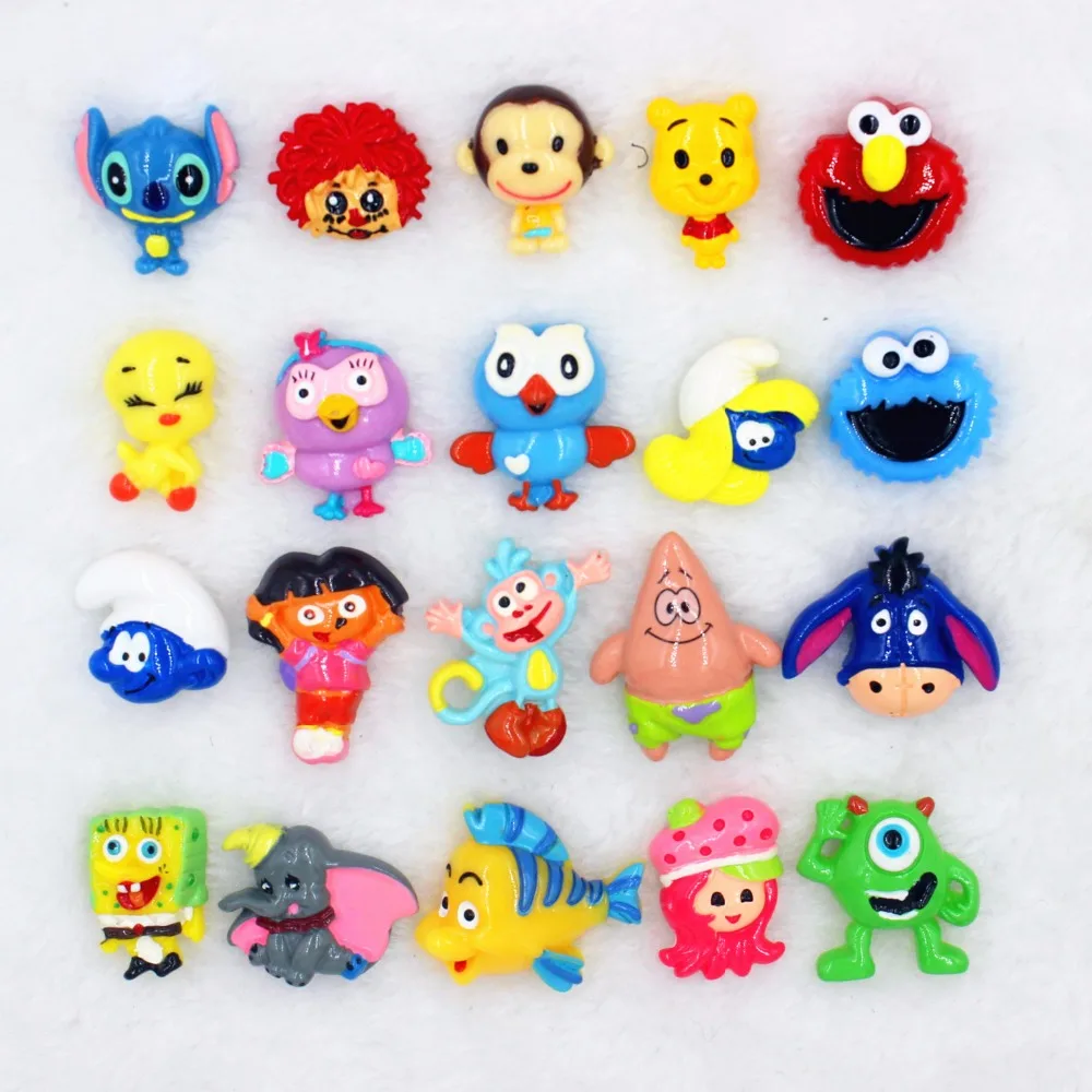 Kawaii мультфильм фигурка персонажа плоские пластмассовые Diy праздничное свадебное