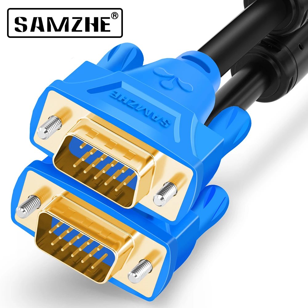 SAMZHE 1080P VGA кабель с разъемом Папа-папа 3 + 6 контактов для мультимедийного дисплея