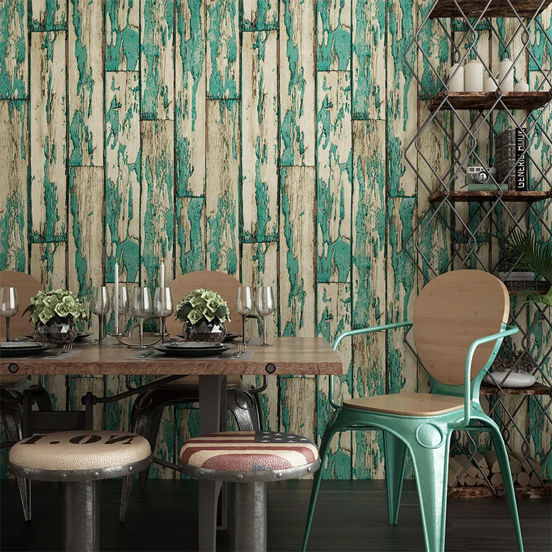 Retro Chinese Imitation Wooden papel de parede 3D wallpaper for walls 3 d Bar Antique Nostalgic wall papers home decor behang