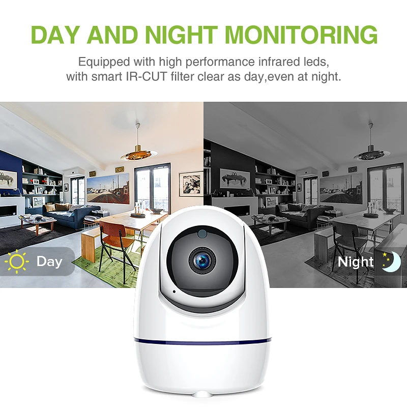 FREDI 1080P IP Camera Auto Tracking Of Human Wireless WiFi Home Security Camera Pan/Tilt Night Vision Surveillance CCTV Camera