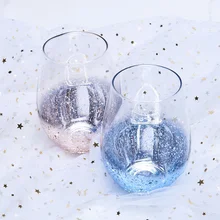 Звездные градиентные цветные стеклянные ins скандинавские простые большого объема воды чашки бытовой один милый круглый питьевой чашки