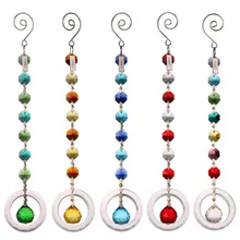 H& D Радуга 5 шт. хрустальный шар Подвеска Люстра Декор Висячие призматические орнаменты, Хрустальный орнамент шар солнцезащитный Ловец оконные призмы