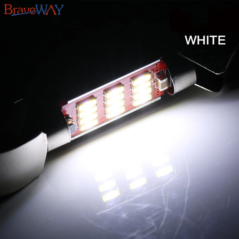 BraveWay 5 шт. светодиодный лампы C5W C10W супер яркий 4014 SMD Canbus Error Free авто Интерьер Doom