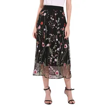 Jaycosin юбка Сексуальная Женская сетчатая вышивка водная трава цветок юбка Женская Студенческая микро юбка вышивка водная Трава юбка