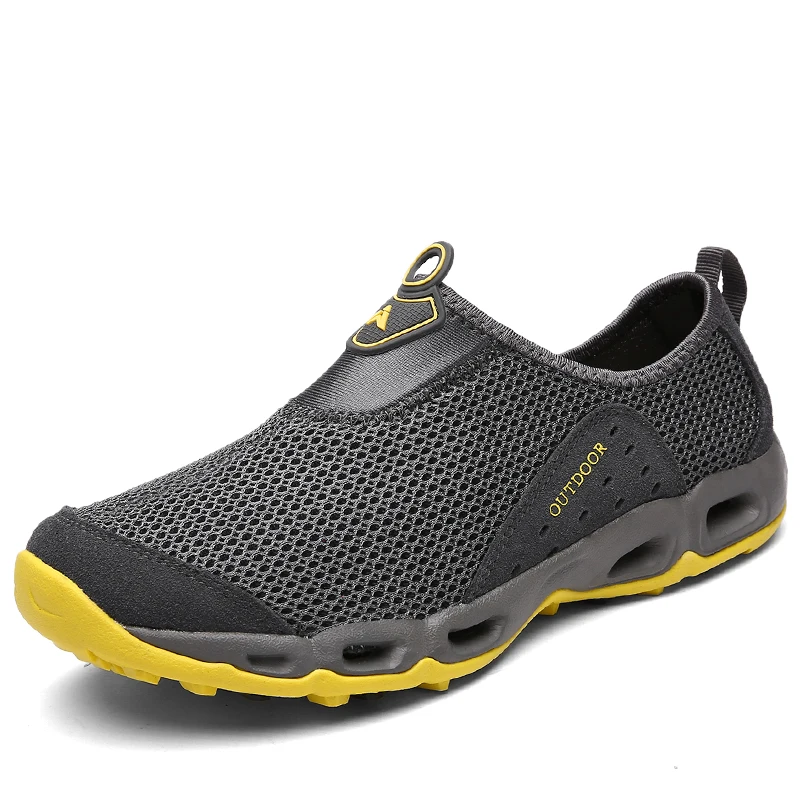 

2017 Shoes Men Breathable Shoes Men Outdoor Summer Sport Sneakers Men Non-slip Fishing Shoes For Men Hiking Trainers 38~44