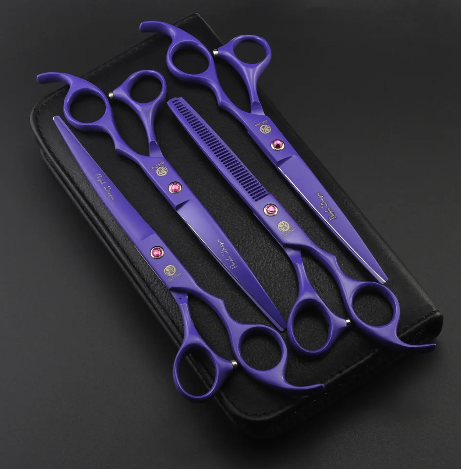 

7.0" Professional Dog Grooming Scissors Set Pet Cutting Thinning Curved Shears