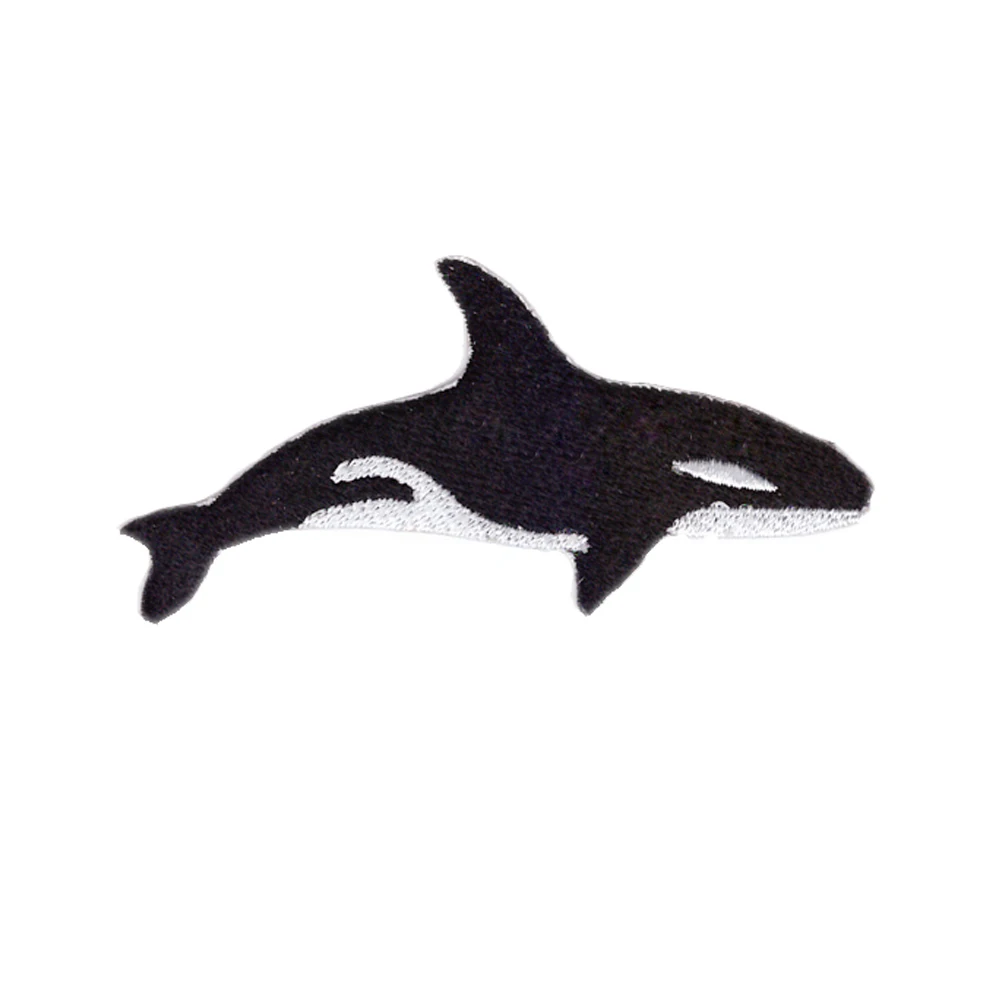 A Tutti Piace Killer Whale Island Fish Blackfish Acquatico Mammifero Applique Iron-On Patch Sea