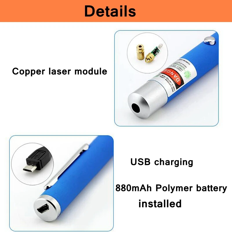 ReadStar 201 USB зарядка Lase pen 2018 новый стиль перезаряжаемая лазерная указка красный и