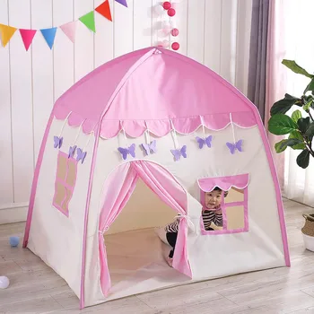 

Teepee Tent for Kids Play Tent with Window Children Fort Canvas Canopy Portable Playhouse for Indoor Outdoor Games