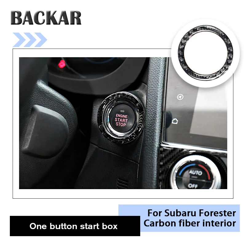 

BACKAR 1pcs Auto Carbon Fiber Door Interior Frame Stickers Strip Car Styling For Subaru Forester 2018 2017-2013 Accessories