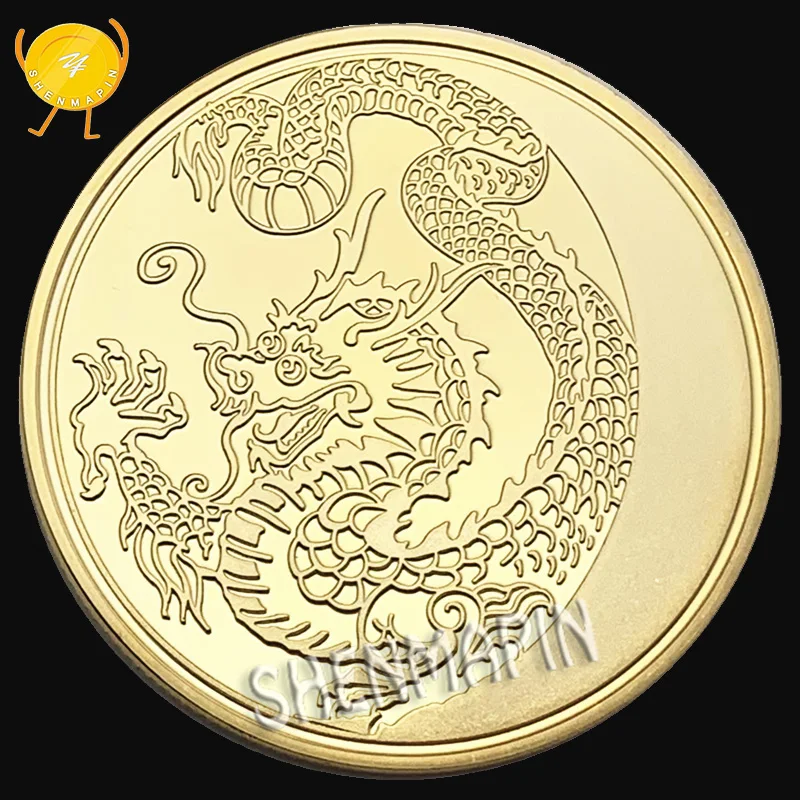 

Russian Dragon Commemorative Coin Three-dimensional Retro Pattern 999 Gold Coins Collectibles Lucky Animal Honor Coins of Russia