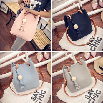 

2Pcs New Designer Ladies Portable Leather Bag Long Handle Tote Shoulder Handbag