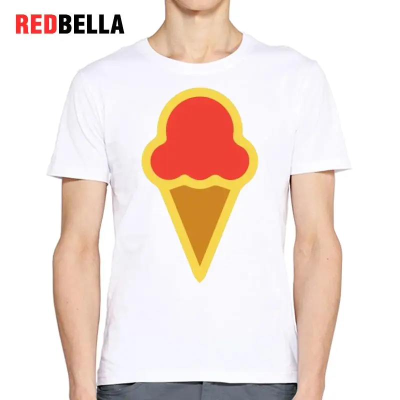 Redbella футболка Для мужчин ulzzang tumblr мороженое узор Прекрасный милый забавный