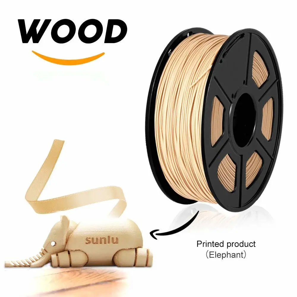 

1.75mm 3D Printer Filament Wood Material Environmental Printing 3D Filament 1kg With Spool Close Real Wood Effect Filament