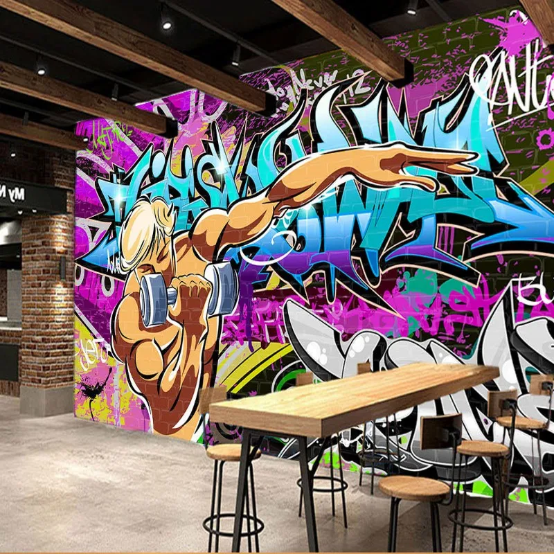 photo wallpaper Personality Stereo street graffiti mural Sports