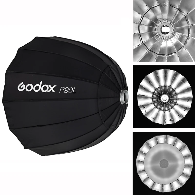 Godox P90L / P90H 90 см Глубокий параболический софтбокс Bowens крепление Мягкая коробка