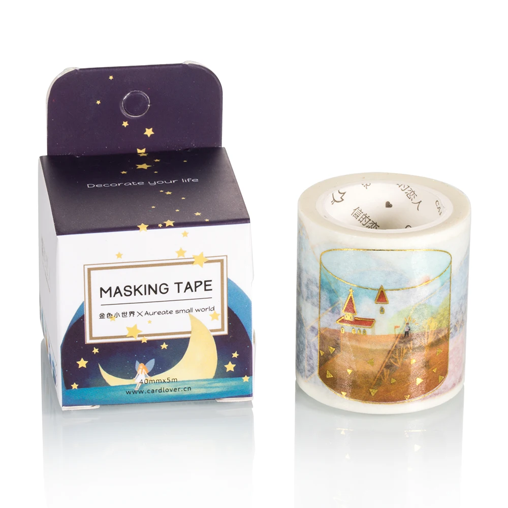 40mmx5m gold foil paper stationery school supplies high quality photo