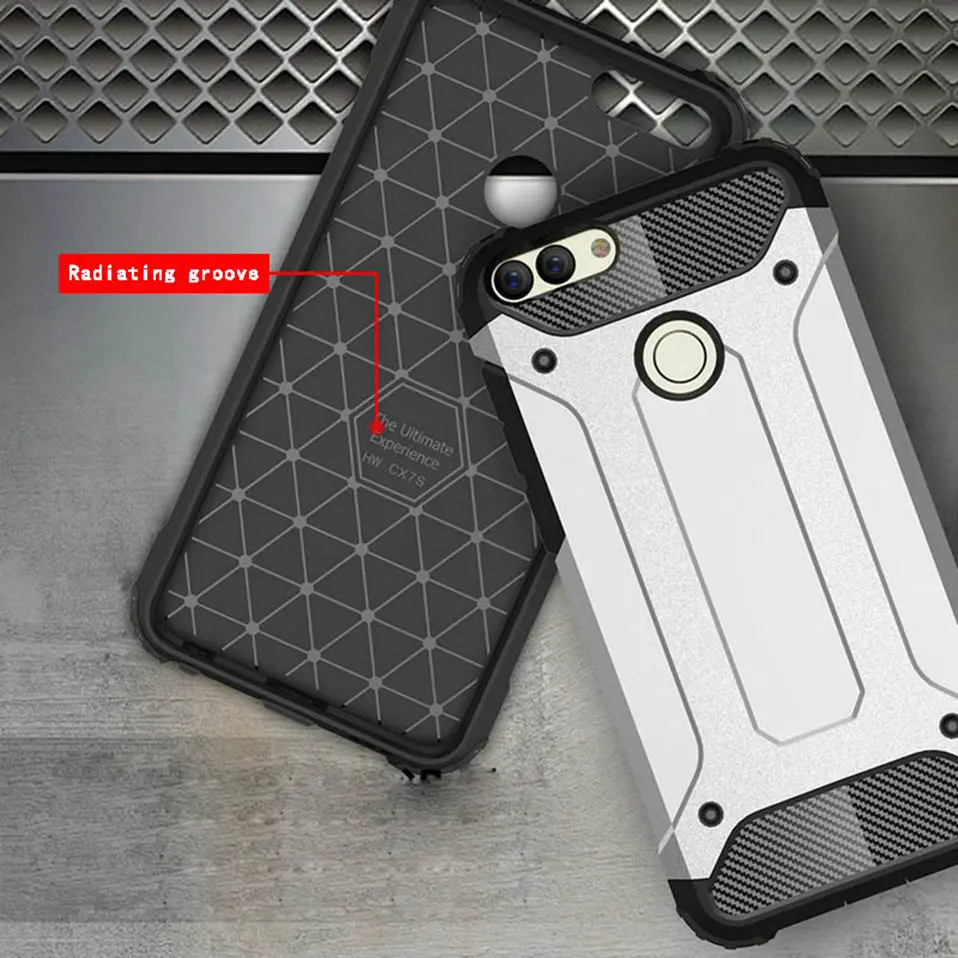 Reaoom for Huawei P Smart Case Heavy Protection Armor Shockproof Silicone Phone Cases Coque for Huawei Enjoy 7S Back Cover Funda (3)