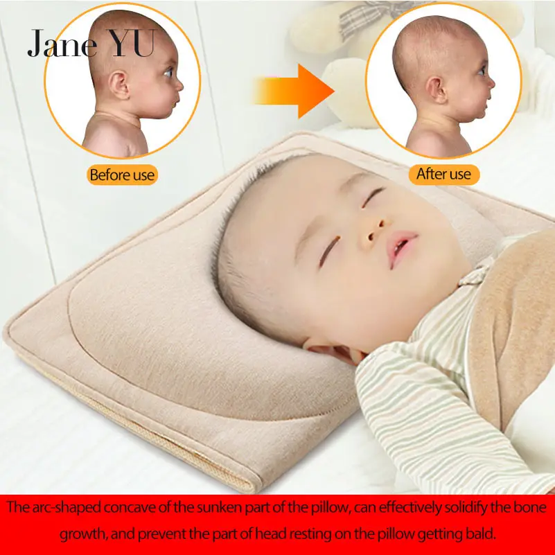 JaneYU 0 2 Years High Quality Babies Anti flat head Pillowin Travel Pillows from Home & Garden