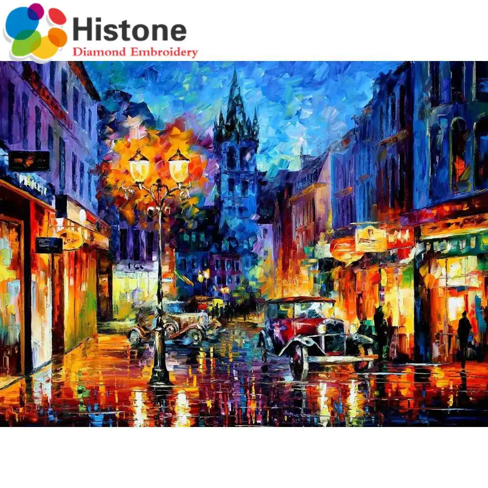 5D Diamond Embroidery London street Oil Paint Diy Diamond Painting