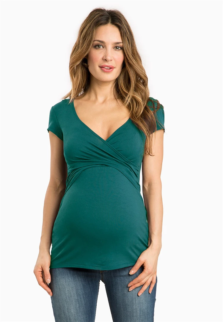 Nursing Tops Maternity Clothes Tees Breast Feeding Maternity Clothing T-shirt Pregnancy Breastfeeding Clothes For Pregnant Women (5)