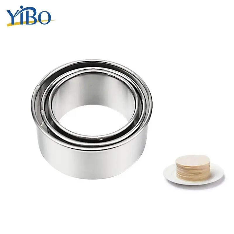 

YIBO 3Pcs/Set 6-8cm Dia Stainless Steel Dumpling Mold Kitchen Dumplings Maker Pancake Pastry Dough Wrapper Cutting Tool