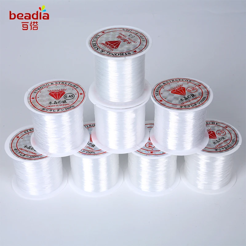 

Handmade DIY Material Stereotypes For Nylon String Beading CordBeaded Bracelet Jewelry Line Transparent White