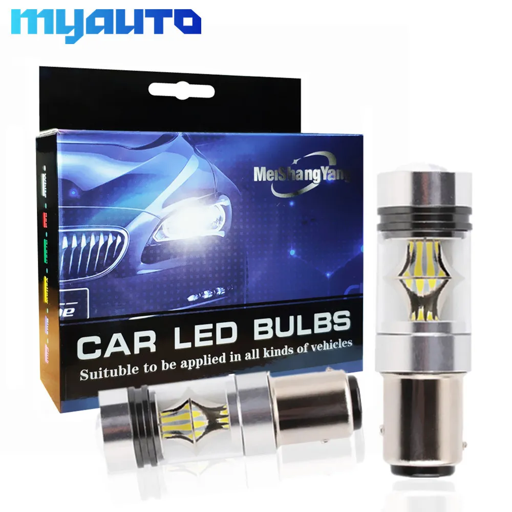 Светодиодные лампы 1157 BAY15D высокой мощности 3030 20SMD P21/5 Вт 2 шт. автомобильные задние