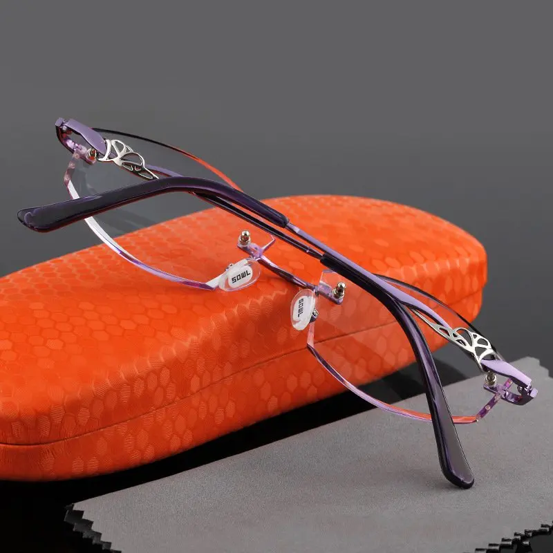 Элегантные женские очки для чтения с бриллиантами, оправа для очков, высокая четкость дальнозоркости, астигматизма