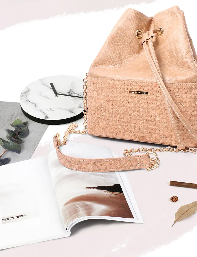 Новая пробковая сумка для женщин сумка-рюкзак деревянный плечевой мешок блуждающий дизайнер сумки