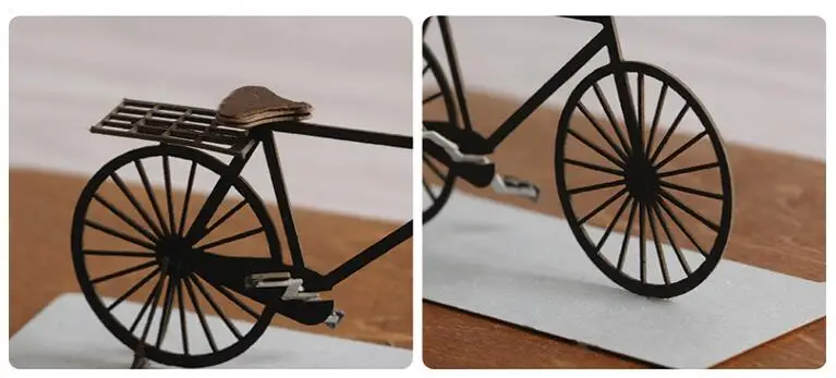 3D лазерная бумага ремесло мини велосипед бумажное ремесло DIY 3D бумажная модель