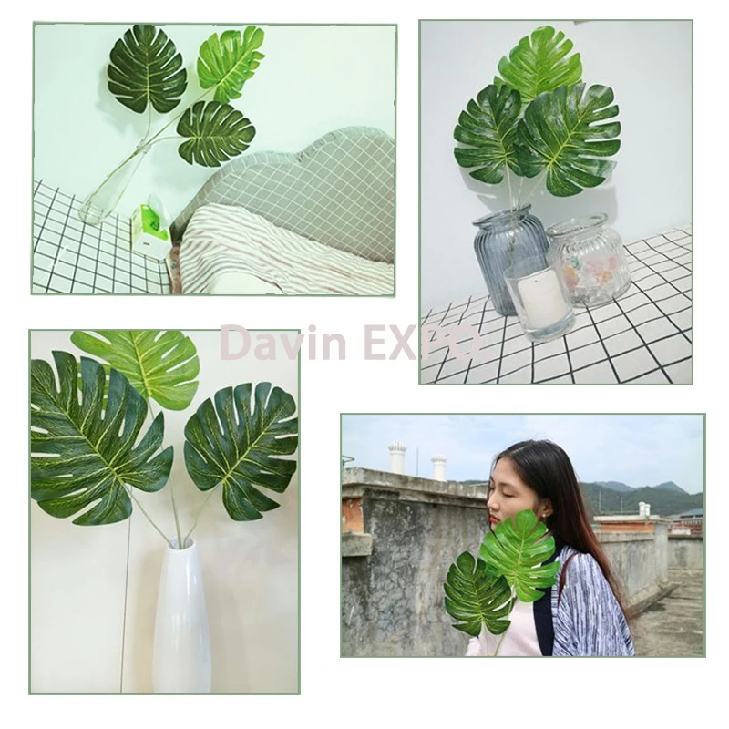 Yoshiko Silk Flower Artificial Plants Green Leaves For Christmas Home