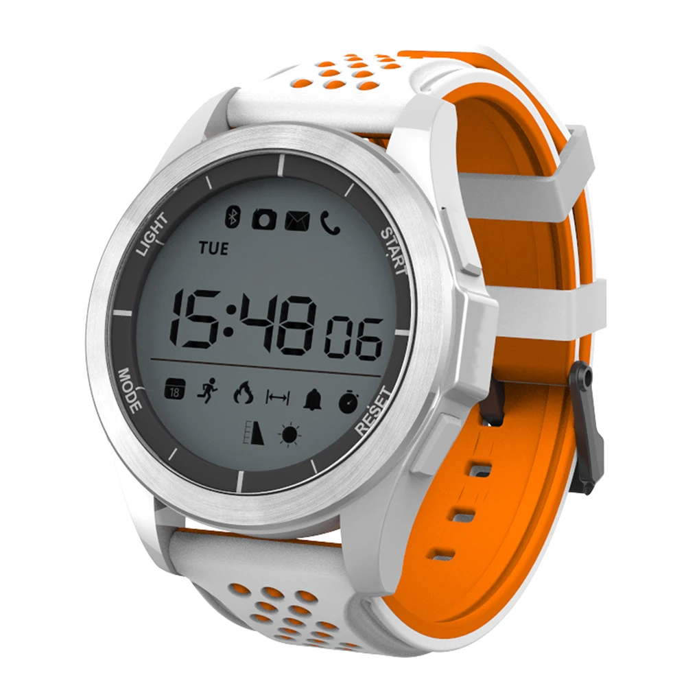 № 1 F3 Bluetooth 4,0 IP68 Водонепроницаемые спортивные Смарт-часы с пультом дистанционного управления камерой, режим работы на открытом воздухе, фитнес-трекер, напоминание, носимые устройства - Цвет: white and orange