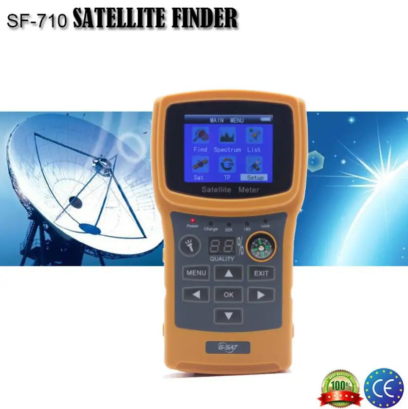 SF 710 спутниковый Finder для спутникового ТВ приемника Цвет Дисплей DISEqC1.0 с USB/компас