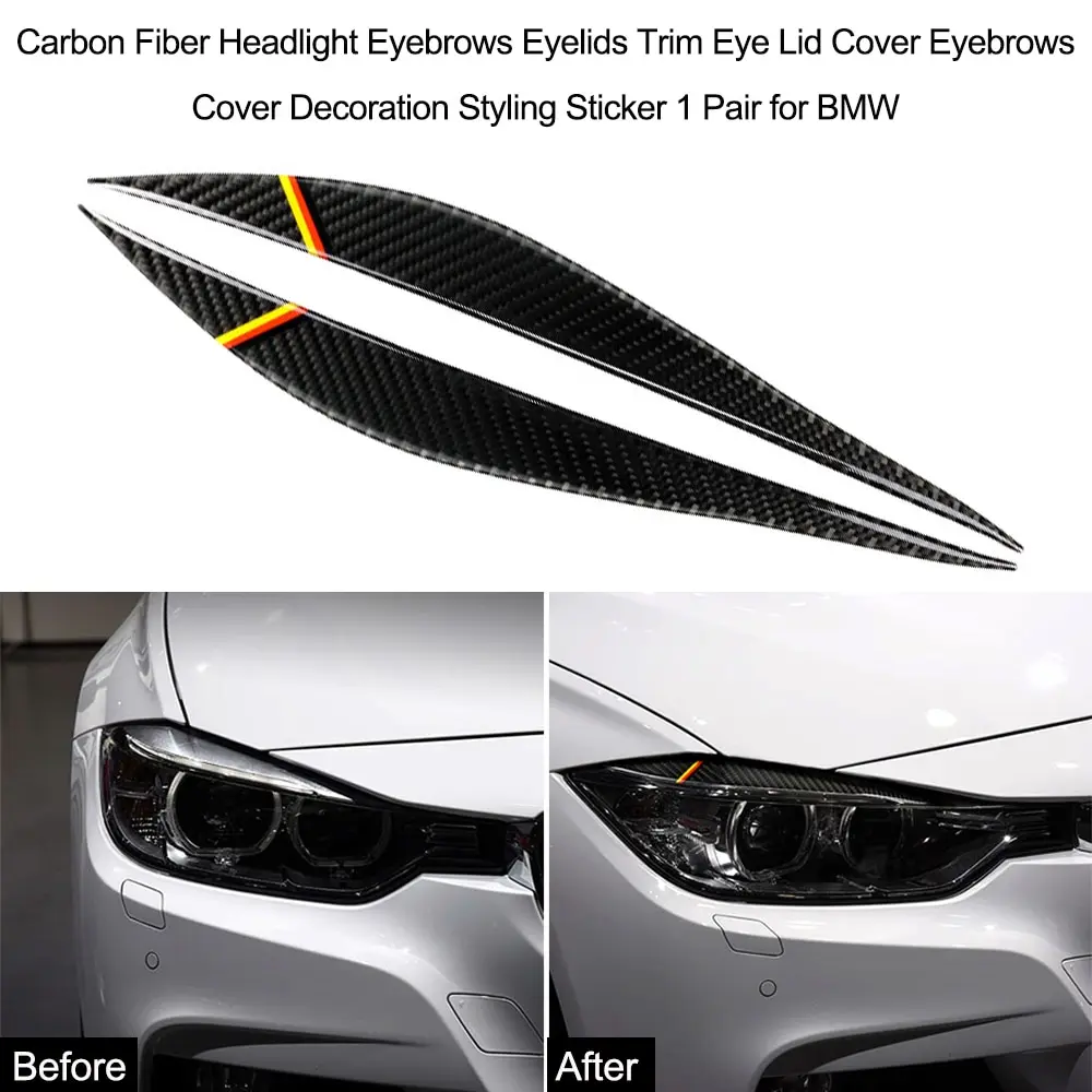 Углеродное волокно фары брови Зеркало заднего вида анти-потертые полоски наклейки покрытие наружное украшение для BMW F30 F31 F32 F33 F34