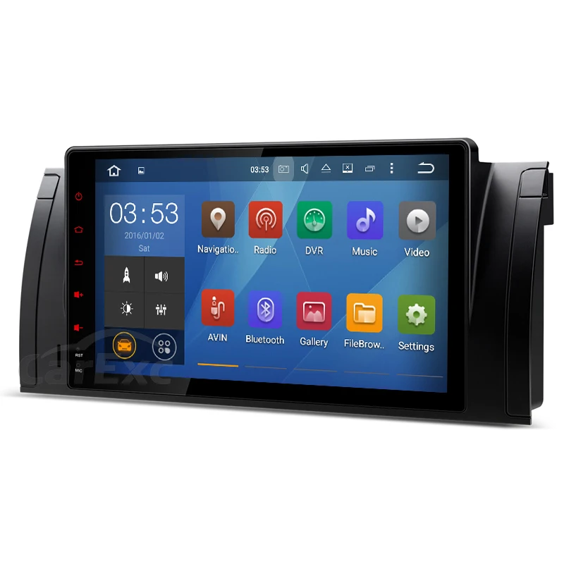 " один Din в тире Автомобильный Радио Android 9 OS gps навигация Мультимедиа система для BMW E39 E53 X5 M5 520i 528i 530i 5 серии