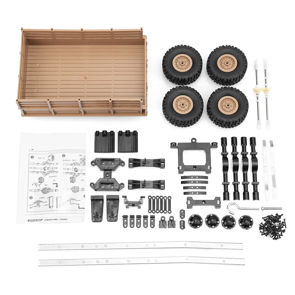 Обновленный прицеп военный Радиоуправляемый автомобиль DIY набор деталей для WPL B1 B14 B16 B24 1/16 металлический пластик высокопрочный износ