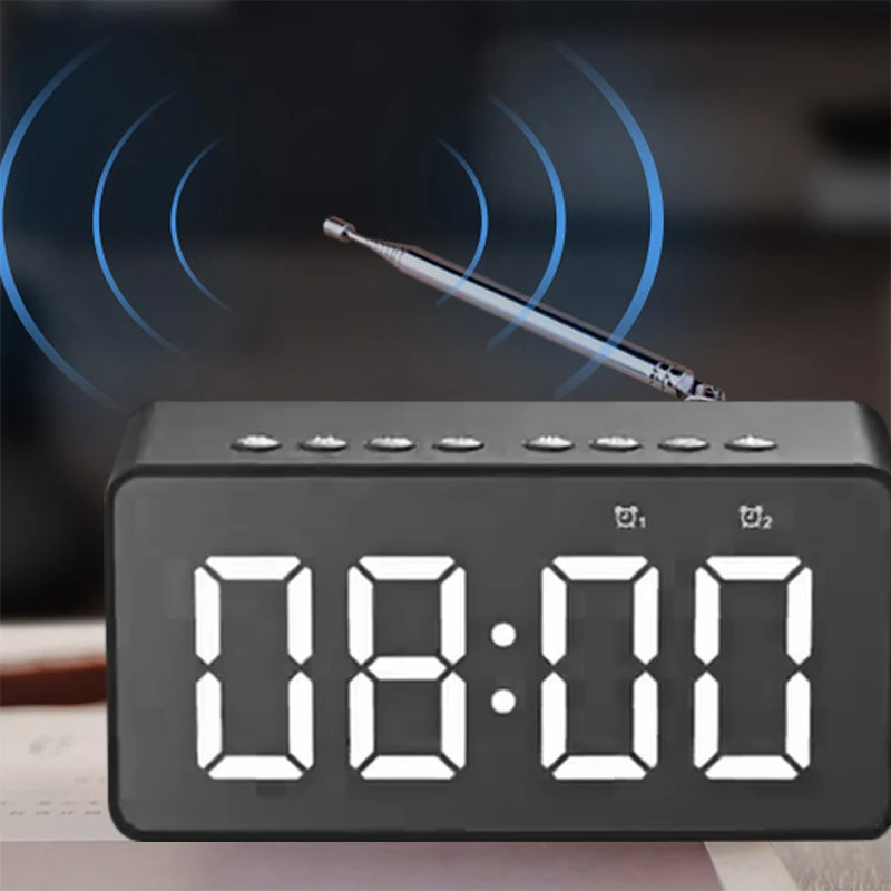 FEIKU портативный Bluetooth динамик супер бас беспроводные стереоколонки поддержка TF AUX BT506 Будильник с зеркалом для телефона компьютера